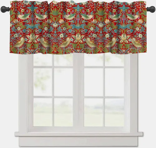 Miniatura 9 de William Morris - Cenefa de cocina, diseño retro de ladrones de fresas, estampado floral, para cocina, sala de estar, baño, cafetería, decoración