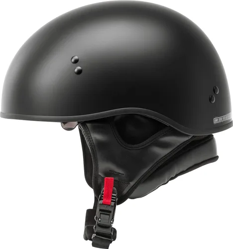 Miniatura 3 de GMAX HH-65 Naked Half Helmet (negro mate, XL) - Aprobado por FMVSS 218