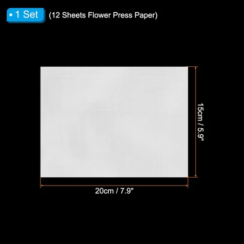 Miniatura 2 de PATIKIL Tela de prensa de flores de 8 x 6 pulgadas, 1 juego/12 hojas A5 de repuesto de tela reutilizable para prensa de flores, pieza de accesorios