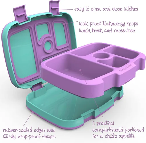 Miniatura 9 de Bentgo Juego de bolsas de almuerzo aisladas con estampado de lonchera estilo Bento, para niños (escamas de sirena)