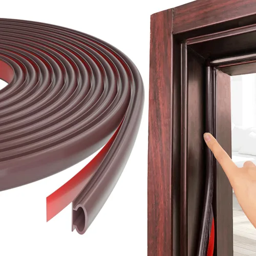 Miniatura 11 de ESUFEIR Burlete Climático para Puerta de 26 Pies, Tira de Sellado para Puerta, Goma Autoadhesiva Aislante Climático para Puertas para Ventanas