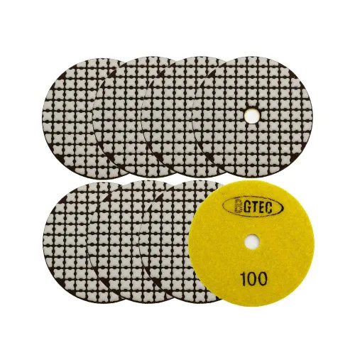 Miniatura 19 de BGTEC Juego de almohadillas de pulido de diamante seco de 4 pulgadas, kit de 8 almohadillas de grano 400 para granito, mármol, piedra de cuarzo