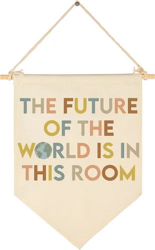Miniatura 11 de Cartel de pared para aula, regalo para profesores, letrero de sala de lectura, texto en inglés "It's A Beautiful Day for Learning", lienzo