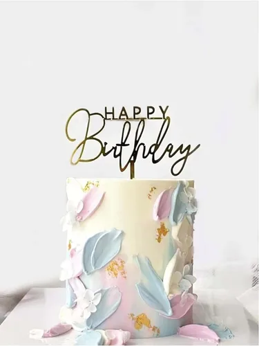 Miniatura 5 de Decoración para tartas (HBD + mariposas moradas)