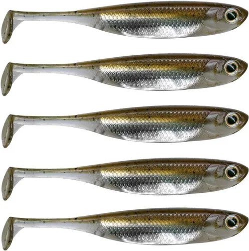 Miniatura 11 de QualyQualy Cebo de plástico suave Swimbait Paddle Tail Shad Lure Soft Bass Shad Bait Shad Minnow Paddle Tail Cebo de natación para Bass Trucha 2#