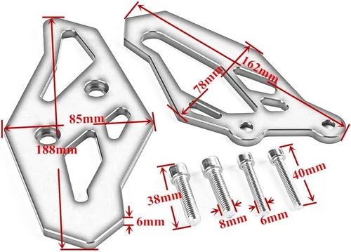 Miniatura 6 de Para Yamaha R3/MT25/MT03 2015-2018 2015-2018 para Yamaha R25 2013-2018 Accesorios de motocicleta CNC Reposapiés de aluminio Reposapiés Reposapiés