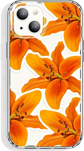Miniatura 16 de GYZYA Funda transparente para iPhone 14 y iPhone 13 de 6.1 pulgadas con diseño de patrón, funda protectora delgada de TPU + parachoques a prueba