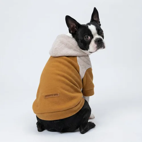 Miniatura 2 de Fitwarm - Sudadera con capucha para perros con bloques de color, ropa de invierno para perros pequeños niño niña, sudadera con capucha ligera