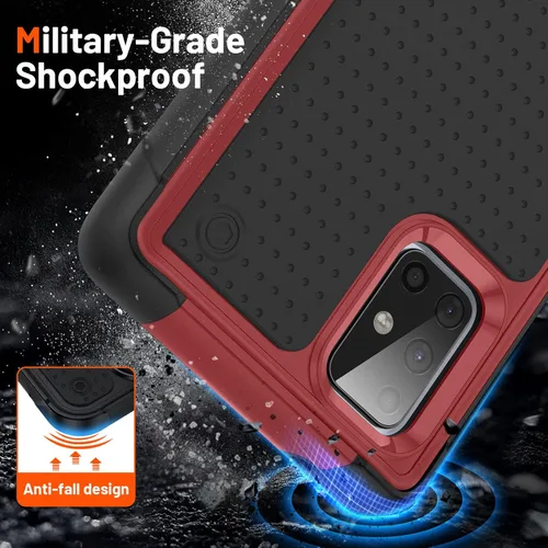 Miniatura 3 de Funda diseñada para Samsung Galaxy A71 5G, regalo 2 en 1, protección contra caídas de grado militar, resistente a prueba de golpes, para Galaxy A71