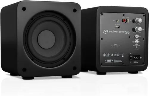 Miniatura 4 de Audioengine Subwoofer alimentado S6, altavoz compacto de 6 pulgadas con graves profundos, potencia máxima de 210 W para TV, música, películas
