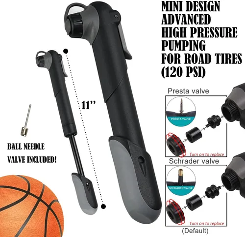 Miniatura 2 de DAWAY Kits de herramientas de reparación de bicicletas, bolsa de reparación de bicicletas y bomba de bicicleta de 120 PSI o bolsa de sillín