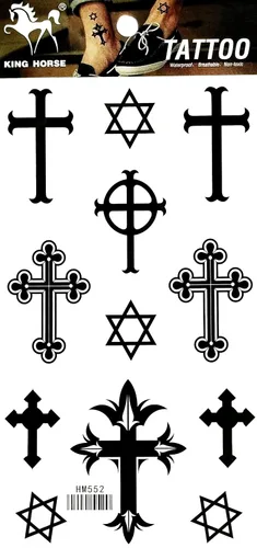 Generic Tatuajes temporales negros, 8 x 4 pulgadas, a la moda, impermeables, para hombres, mujeres, niños, Halloween, zombi, cosplay, mascarada,