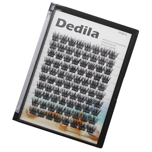 Miniatura 5 de Extensiones de pestañas postizas 3D con bandeja grande, aspecto natural, base fina, tallo ancho, pestañas postizas ligeras, de 0.315-0.709 in a