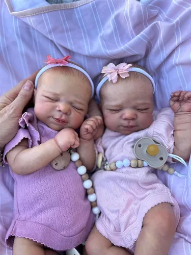 Miniatura 9 de Zero Pam Muñecas Bebé Reborn Realistas Niño 18 Pulgadas Niña Recién Nacida Realista Ojos Cerrados, Muñeca de Bebé Recién Nacido con Cuerpo de Tela