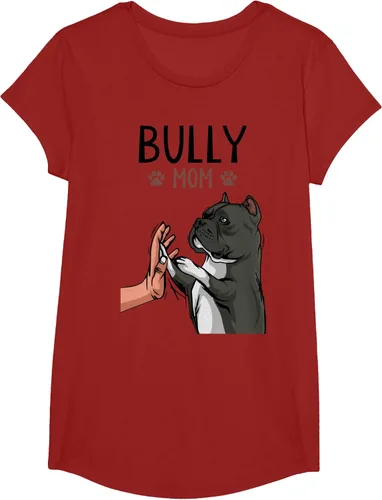 Miniatura 46 de American Bully Mom Cute Dog Mama Camiseta divertida para mujer, Blanco, S