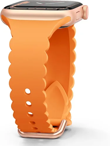 Sunnywoo - Correa deportiva de encaje de silicona compatible con Apple Watch de 38, 40, 41, 42, 44, 45, 46 y 49 mm, correa de muñeca suave