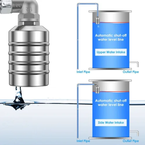 Miniatura 5 de Válvula de flotador automática, válvula de flotador de agua de 1/2 a 3/4 pulgadas, válvula de flotador de acero inoxidable 304 totalmente automática