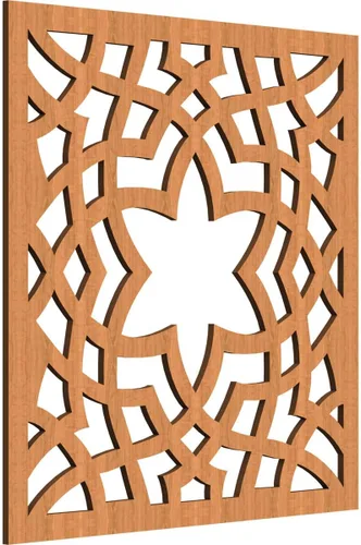 Miniatura 42 de París - Paneles de pared decorativos de madera con calado, extra pequeños, 7 3/8 pulgadas de ancho x 7 3/8 pulgadas de alto x 1/4 pulgadas de alto