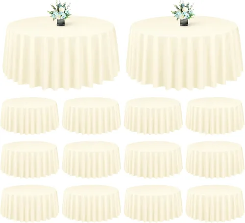 Miniatura 123 de Showgeous Paquete de 4 manteles rectangulares de poliéster de 60 x 102 pulgadas, resistentes a las arrugas, lavables, para bodas, mesas de comedor