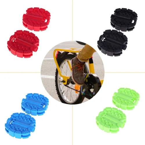 Miniatura 8 de 1 par de bicicleta pedal niños bicicleta triciclo reemplazo Ciclismo herramientas antideslizante pedal negro