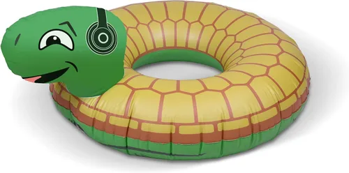 Miniatura 4 de GoFloats Rockin Turtle - Balsa inflable para fiesta - Divertido flotador de piscina para adultos y niños