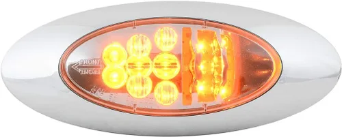 GG Grand General 77271 Luz LED (Oval Y2K ámbar/marcador lateral transparente y giro), 1 paquete Ámbar/Transparente