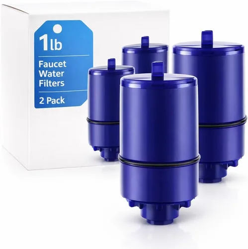 Filtro de agua para grifo, paquete de 2 unidades de soporte para grifo de filtro de agua, repuesto de alto rendimiento de alta calidad para cocina y