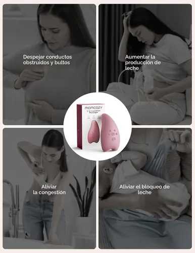 Miniatura 2 de Momcozy A1Pro - Masajeador de lactancia, vibración profunda y calentamiento rápido para alivio de obstrucciones y bombeo eficiente, esenciales