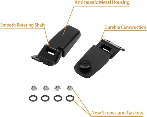 Miniatura 4 de Juego de bisagras de ventana trasera, bisagra de vidrio para puerta trasera derecha e izquierda Reemplazo para Infiniti QX56 2004-2010, Nissan