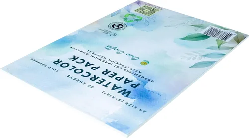 Miniatura 3 de Creo Crafts Papel de acuarela profesional Papel prensado en frío A4 de 300 GSM, sin ácidos, 50 hojas, ideal para artistas, dibujo profesional