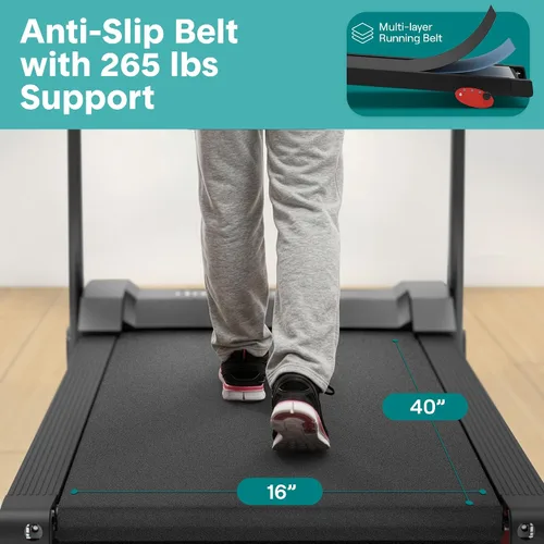 Miniatura 7 de SereneLife Máquina de ejercicios eléctrica plegable para caminadora – Entrenador de fitness digital compacto inteligente con sincronización