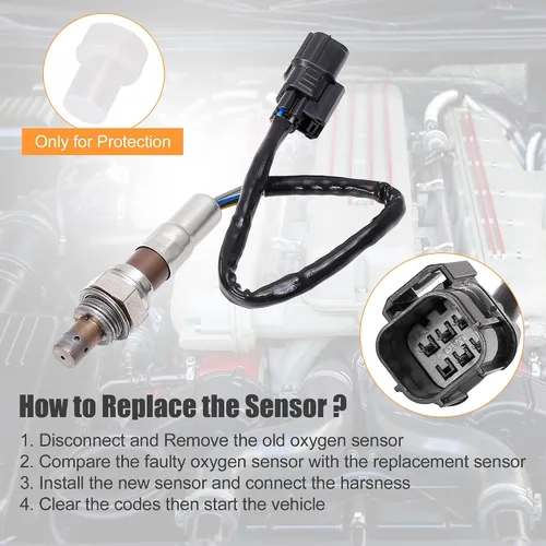 Miniatura 6 de X AUTOHAUX Sensor de oxígeno O2 de la relación de combustible del aire del coche aguas arriba 36531RGWA01 250-25056 para Honda Odyssey 2007-2010