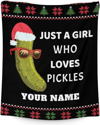 Miniatura 19 de Manta de regalo de Pickle, manta divertida de 30 x 40 pulgadas para adultos y niños, ligera, afelpada, suave, acogedora, cálida, mantas de franela