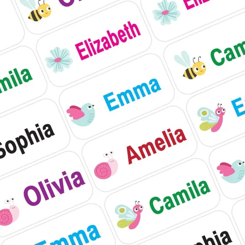 Miniatura 9 de Etiquetas de Nombre Personalizadas para Niños – 60 Etiquetas Impermeables de Pelar y Pegar para Ropa, Cajas de Almuerzo, Botellas de Agua, Bolsas