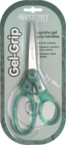 Miniatura 6 de Westcott Tijeras multiusos con agarre de gel de 8 pulgadas para oficina y hogar, color verde