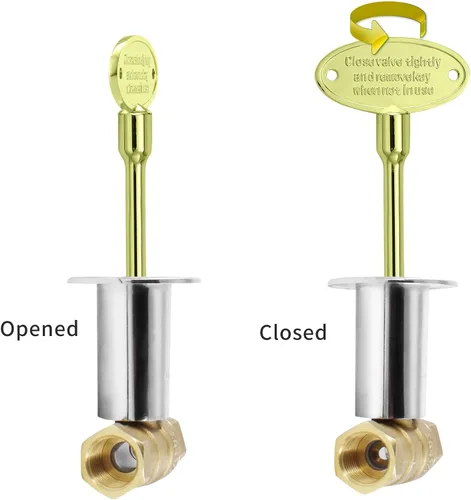 Miniatura 5 de Paquete de 2 llaves universales de válvula de gas para vástagos de válvula de gas de 1/4 y 5/16 pulgadas, llave de gas de repuesto para fogatas