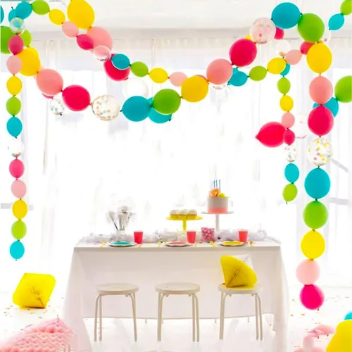 Miniatura 5 de IN-JOOYAA Globo de látex dorado perlado de 6 pulgadas, 100 globos de enlace rápido para decoración de fiestas Oro