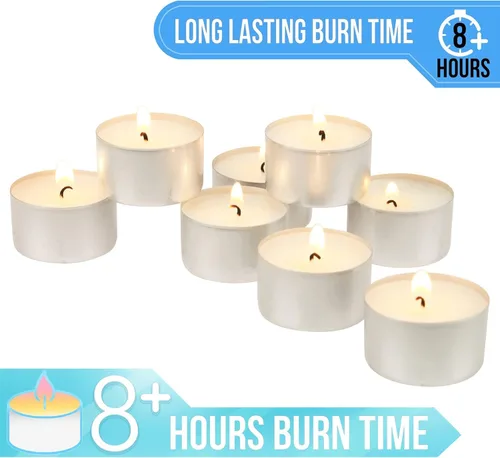 Miniatura 4 de Velas sin aroma Stonebriar dtl-100-8 duración de combustión, 8 horas, color blanco, paquete de 100