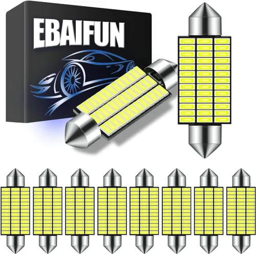 Miniatura 9 de EBAIFUN Bombilla LED DE3175 de 31mm Blanca 6000K 12V Luz de Festón Súper Brillante 3175 DE3021 DE3022 Aplicación para Luces Interiores del Automóvil