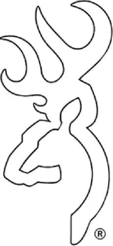 Browning Calcomanía Buckmark Blanco