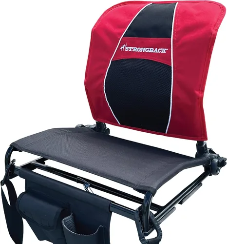 Miniatura 8 de STRONGBACK Lumbar Support Stadium Seat for Bleachers – Ergonomic Chair with Back Support for Adults & All-Day Comfort Negro/Gris