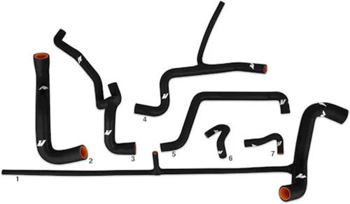 Mishimoto MMHOSE-VR6-92BK - Kit de manguera de radiador de silicona para Volkswagen Corrado 1992-1994, color negro