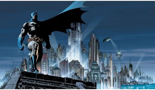 RoomMates JL1066M Batman - Mural de pared extraíble en aerosol y palo de Batman, 10.5 pies x 6 pies, color negro