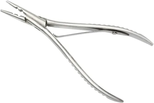 1 pieza de extensiones de cabello de acero inoxidable y alicates de extracción con 2 agujeros, herramienta de extensión de cabello para micro