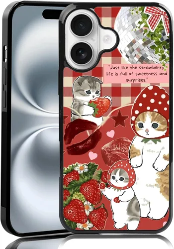 Miniatura 52 de Elegante funda de teléfono con diseño de gato Marie compatible con iPhone 11, funda de encaje dorado para iPhone, a prueba de golpes, rosa fucsia