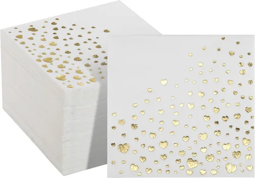 Miniatura 13 de Elegantes servilletas negras y doradas, 100 servilletas de estrella negra, servilletas de cóctel negras y doradas de 5 x 5 pulgadas, servilletas