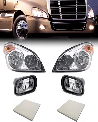 Miniatura 10 de Torque Faro delantero para conductor del lado izquierdo de repuesto para camiones semi Freightliner Cascadia 2008-2017
