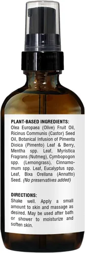 Miniatura 4 de Aceite de masaje de pimiento natural de 4 onzas Aceite corporal con infusión botánica Aroma herbario cálido Aceite de oliva y aceite de ricino