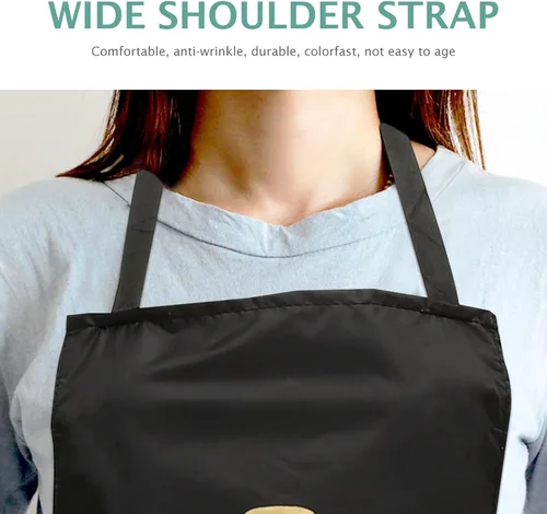 Miniatura 3 de Yardwe 2pcs Waterproof Kitchen Aprons Set Wear-resistant Polyester Cooking Aprons with Hand Wiping Function Oil-proof Household for Unisex Use in