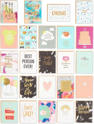 Miniatura 13 de American Greetings Tarjetas de cumpleaños surtidas de alta calidad, diseños contemporáneos (8 unidades)